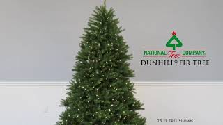 Amazon com  National Tree Company Pre Lit Artificial Full Christmas Tree, Green, Dunhill Fir, White