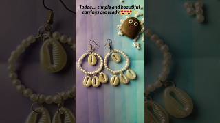 DIY pearl beads earrings 😍#diy #shorts #trending #viral #handmade #youtubeshorts