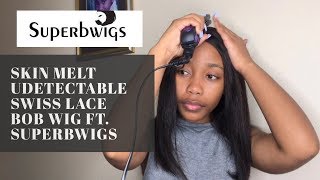 SKIN MELT UNDETECTABLE SWISS LACE BOB ft. SUPERBWIGS | Ayabulela Mahleza | South African YouTuber