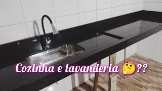 Como ficou a cozinha e a lavanderia?? Veja nesse vídeo.#pedreiro #lavandería #cooktop #cozinha