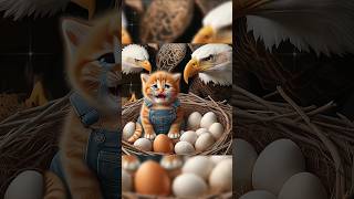 Sad Story Of Cute Kitty Kidnapping 😱🦅 #cuteacademy #animals #attack