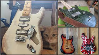 All my weird DIY guitars, Partscasters, and cheap kit guitars