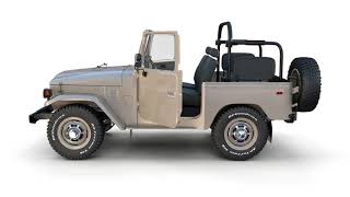 Toyota Land Cruiser FJ 40 Top Down with Interior 3D Model