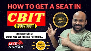 How to get seat in CBIT HYD.Complete detail on BranchWise Cutoff ranks,Placements #tseamcet#apeamcet