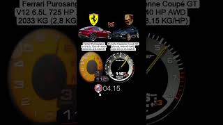 Ferrari Purosangue 725 HP vs Porsche Cayenne Coupé Turbo GT 640 HP #vmaxgermany #acceleration