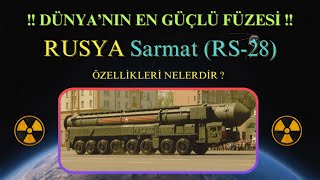 RUSYA 'nın En Güçlü Füzesi | RUSYA RS-28 Sarmat Füzesi Özellikleri.