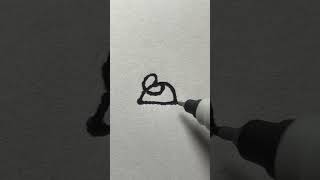 How to draw a cute mouse with heart ears #mouse #art #cute