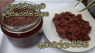 විනාකිරි නැතුව ඇඹරල්ලා චට්නි හදමු / Ambaralla Chutney / June Plums Chutney