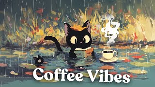 Coffee Vibes Jazzy HipHop ☂️ Lo-fi Rain | Study Music | Chillout