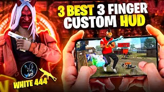 2025 New Top 3 Best 3 Finger Custom Hud Free Fire⚡{ MOVMENT+HEADSHOT } Free Fire [ Part 1 ]