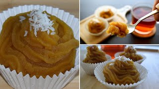 make easy and delicious dessert (halwa) with flour and sugar