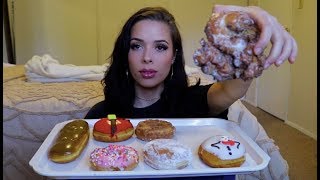 Krispy Kreme donuts mukbang (eating show) + story time