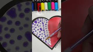 💜+❤️ Mixed Water Paint Heart | Valentines Day Painting #art #valentinesday #heart