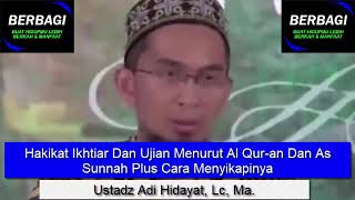 Hakikat Ikhtiar Dan Ujian Menurut Al Qur an Dan As Sunnah Plus Cara Menyikapinya - Ustad Adi Hidayat