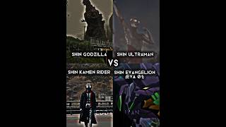 Shin Godzilla vs shin Ultraman vs shin Kamen Rider vs shin Evangelion (Eva 01)