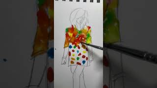 Easy holi drawing | every holi ever #happyholi #shorts