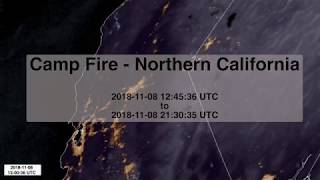 Satellite imagery of the Camp Fire - Northern California