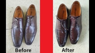 ASMR Shoe Shine Santoni Brown Derby 4k Binaural Mic