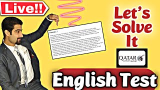 Qatar Airways English Test Part  /  Must Watch