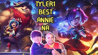 TYLER BECOME RANK 1 ANNIE NA, EG DANNY SMURFING with TRISTANA, LCK Tower Dive,...LoL Daily Moments