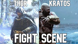 Thor Arrives In Midguard & Meets Kratos KRATOS AND THOR FIGHT CUTSCENE - God Of War Ragnarök