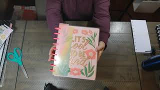 The Happy Planner 2021 | Student Box Kit COOL TO BE KIND | Peach & Coral Flower Flip Through