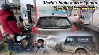 World’s Highest Petrol pump॥@ExploreTheUnseen2 ॥Winter spiti॥Traveler Guy॥Baleno