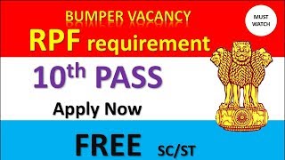 RPF Constable Requerment 8000+ posts | 10th Pass | Apply Now