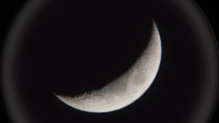 Zooming in on the Crescent Moon.