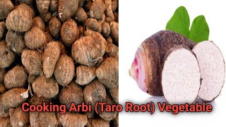 Cooking Arbi (Taro Root ) vegetable #Shorts