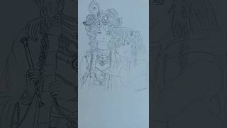 Krishna drawing || Krishna anime drawing || #drawing #easy #youtubeshorts #krishna