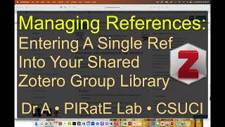 Zotero Importing A Single Reference