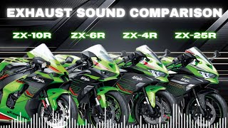 Kawasaki Ninja ZX Series Ultimate Exhaust Sound Comparison | ZX-10R ZX-6R ZX-4R ZX-25R