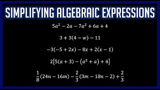 Simplifying Algebraic Expressions