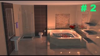 Sketchup interior design ( Candlelight in bathroom ) Part 2