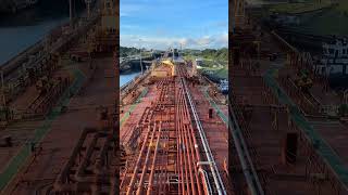 crossing Panama Canal • Tanker ship / full video link 👇