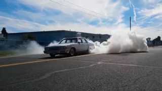 Box Chevy Caprice: 3rd Gear Burnout From The Turbo Junkyard LSx Swapped Caprice Classic