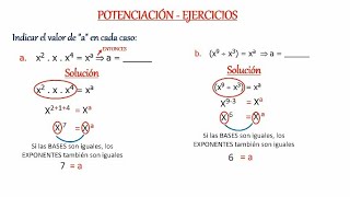 Potenciación - Ejercicios