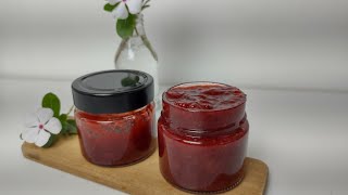 GELEIA DE MORANGO COM APENAS DOIS INGREDIENTES RECEITA RÁPIDA FÁCIL E GOSTOSA