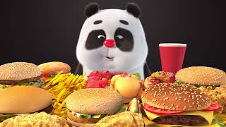 [Bamboo Panda 熊猫班卜❤️] panda eating ASMR 🐼🐻 #shorts #panda #eatingsounds @crabbengbengshrimptiaotiao