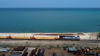 Different Drone perspective of trains in Pamban, Rameshwaram! Dhanushkodi included! + Smoking ALCO!