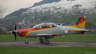 Airport Buochs 2020 December Part 1/2 - New PC-21, PC-24, PC12 and other Guests