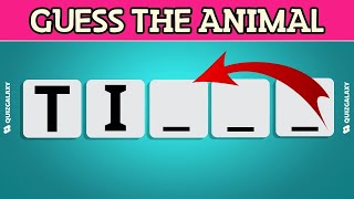 Can you guess the animal by two letters? Testing your knowledge of animal species!