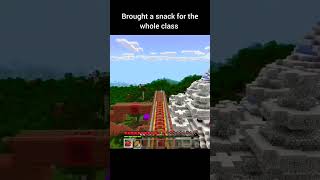 good kid goes to school Minecraft skit #skit #shorts #minecraft