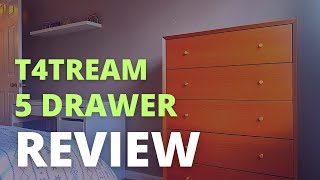 T4TREAM 5 Drawer Dresser for Bedroom Review | Tall Mid Century Modern Dresser 5 Drawer from Amazon|