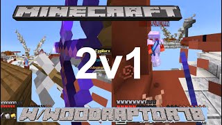 2 Versus 1 | Minecraft | Egg Wars w/WoodRaptor78 & William (1080p)