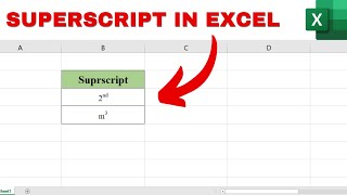 How to Add Superscript in Excel (Easy Ways)