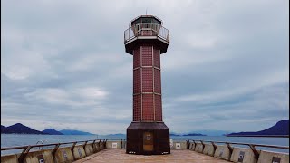 Rain Walk SUNPORT TAKAMATSU STATION KAGAWA JAPAN | 4K ASMR | Sea Terminal Station