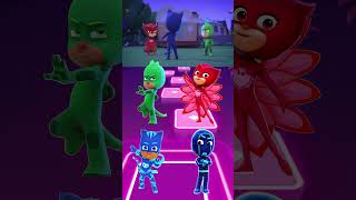 PJ Masks - Owlette 🆚 CatBoy 🆚 Night Ninja 🆚 Gekko X Dance Song Tiles Hop EDM Rush #shorts