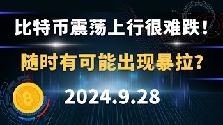 比特币震荡上行很难跌！ 随时有可能出现暴拉？9.28 比特币 以太坊  行情分析。